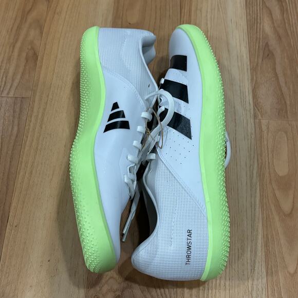 Adidas Throwstar Track Shoes ID7229 Men's Size 10.5 Brand New Green/White - Picture 3 of 8